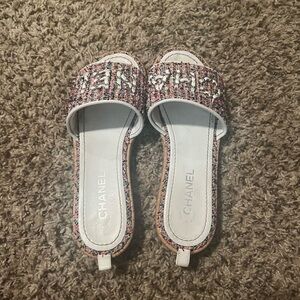 Chanel Tweed Sandals